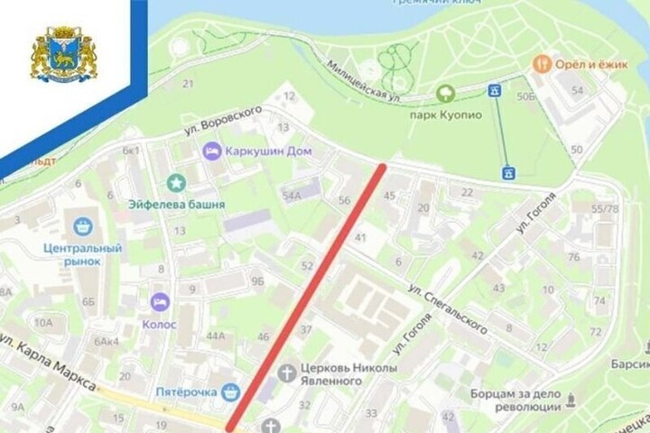 В Пскове временно ограничено движение на Октябрьском проспекте