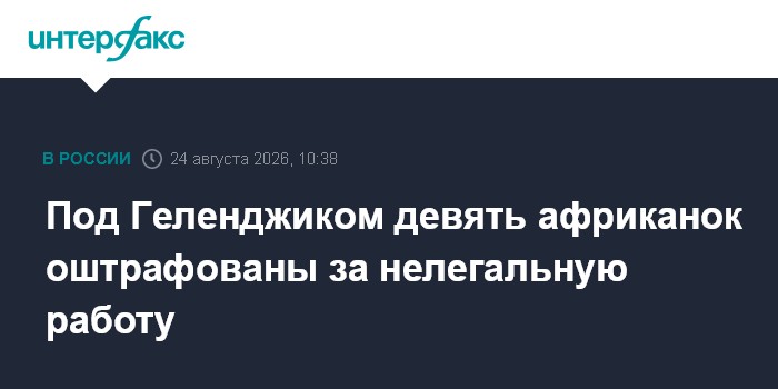 Под Геленджиком девять африканок оштрафованы за нелегальную работу