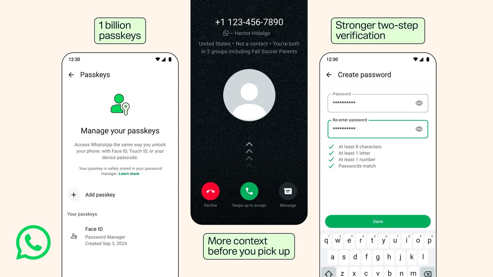 WhatsApp усиливает безопасность: больше ключей доступа и защита от неизвестных звонков