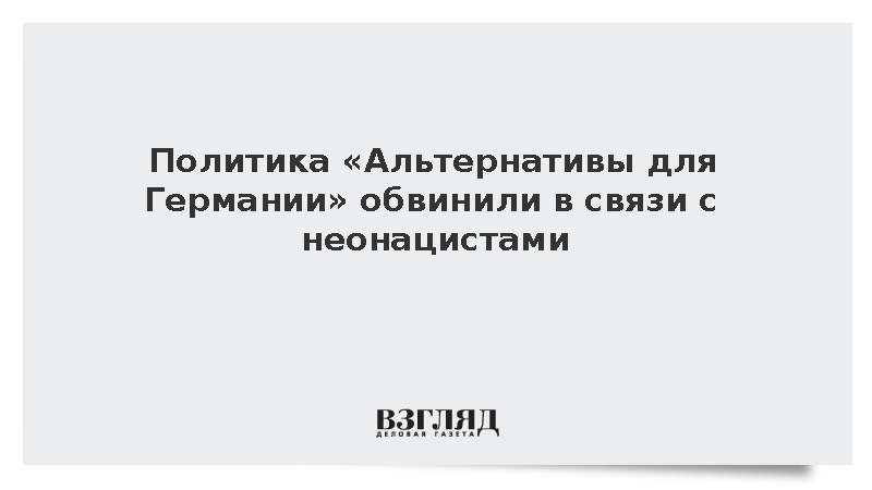 Politico: В штабе кандидата от АдГ нашли бывших членов неонацистской группировки