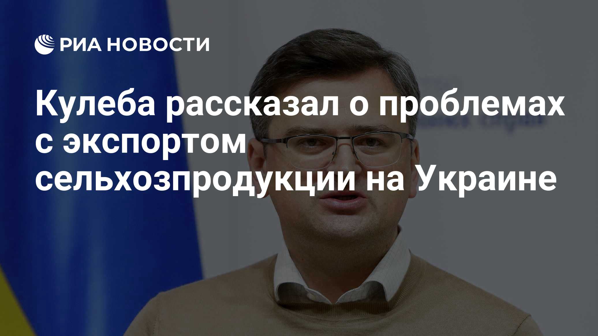 Кулеба рассказал о проблемах с экспортом сельхозпродукции на Украине