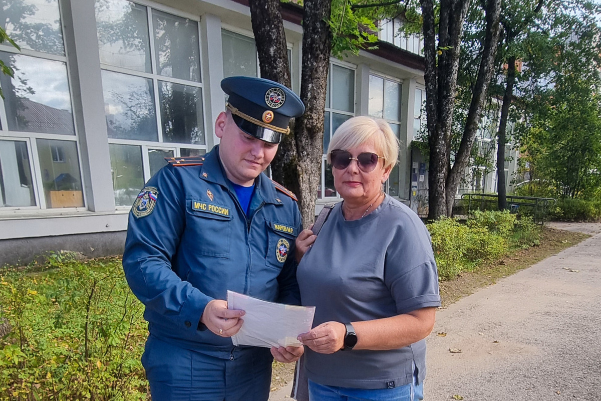 В посёлке Плюсса прошло профилактическое мероприятие, направленное на обеспечение пожарной безопасности