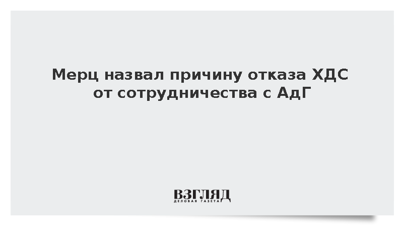 Канцлер ФРГ исключил сотрудничество ХДС и АдГ из-за связей с Россией