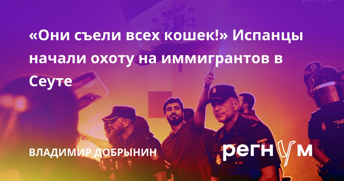 «Они съели всех кошек!» Испанцы начали охоту на иммигрантов в Сеуте