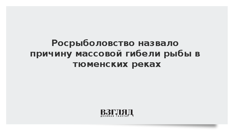 Росрыболовство: Рыба в реке Туре погибла из-за дефицита кислорода после паводка