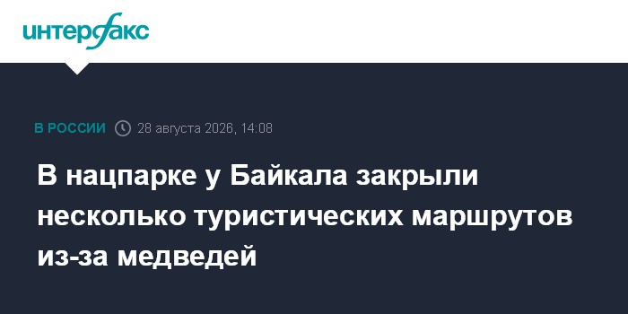 В нацпарке у Байкала закрыли несколько туристических маршрутов из-за медведей