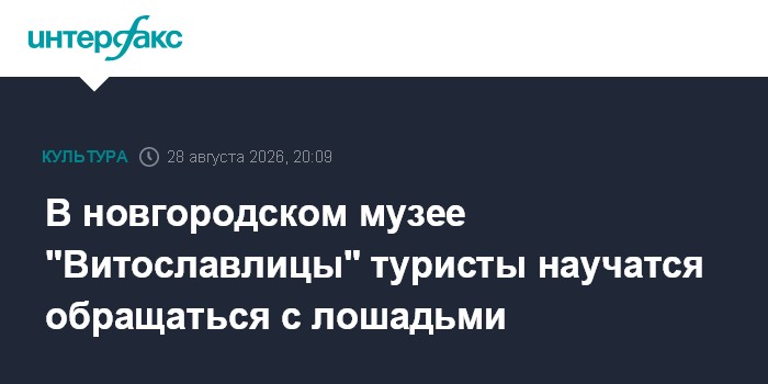 В новгородском музее "Витославлицы" туристы научатся обращаться с лошадьми