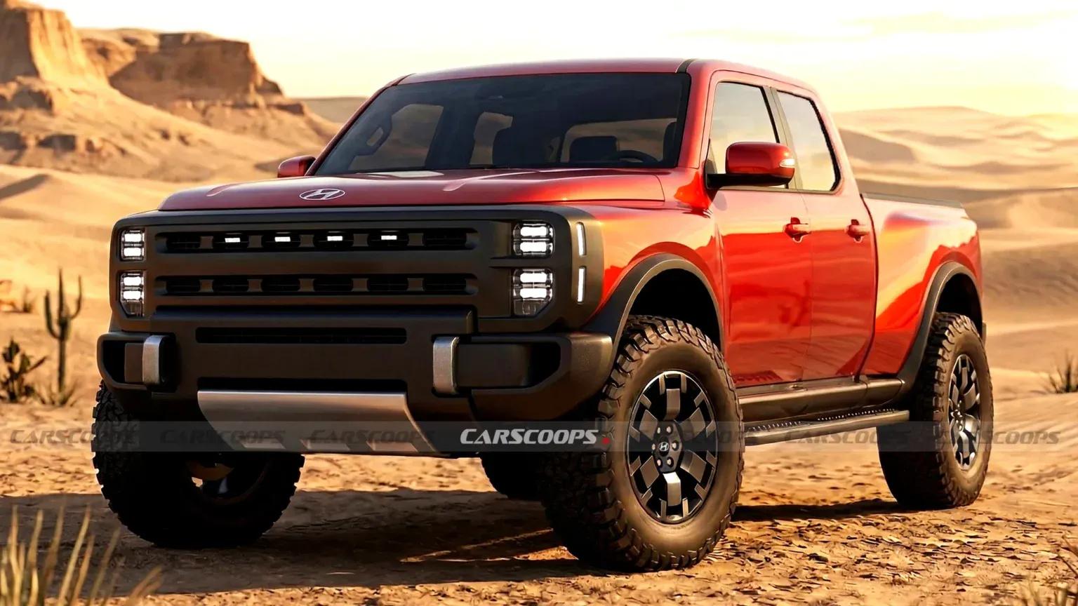 Будущий конкурент Toyota Hilux и Ford Ranger: Hyundai разрабатывает рамный пикап