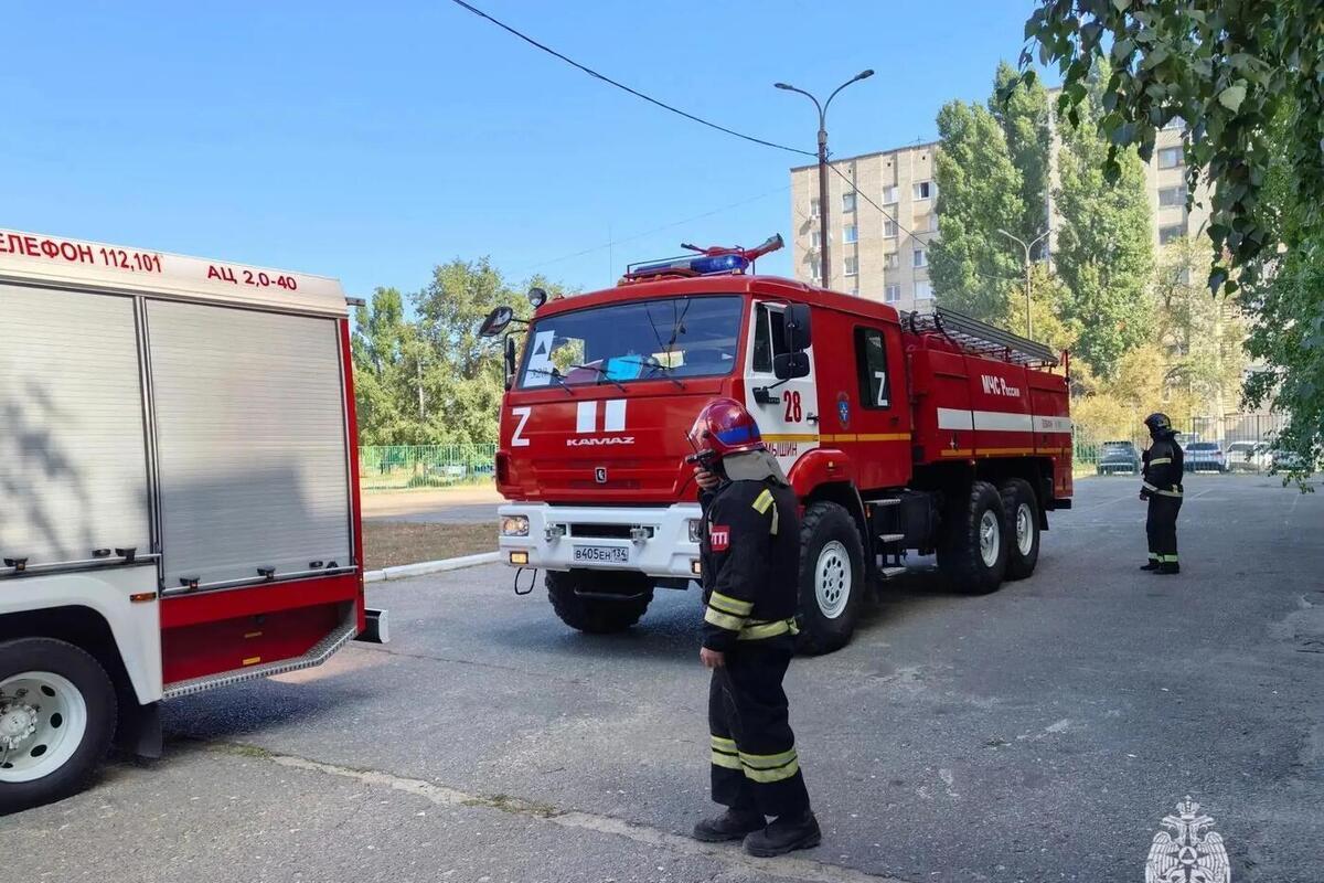 В Волгоградской области спасатели провели учения в здании вуза
