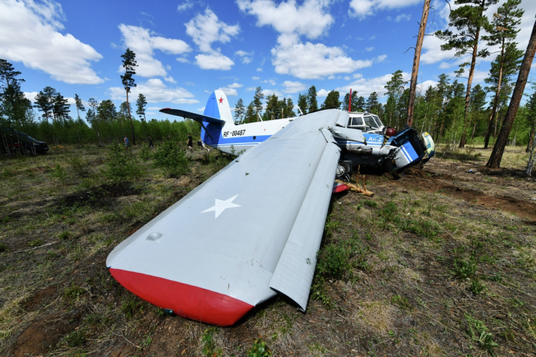 Появились первые кадры с места крушения Ан-2 под Самарой