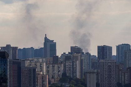Пелена дыма у Киева попала на видео