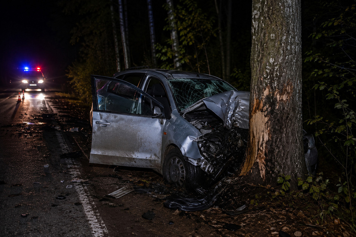 Подросток погиб после страшного съезда автомобиля с дороги