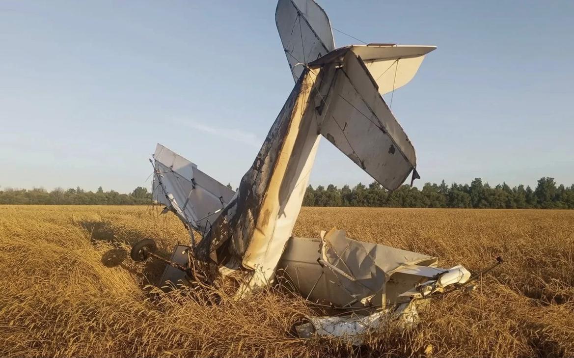 Крушение легкомоторного самолета в Самарской области. Видео