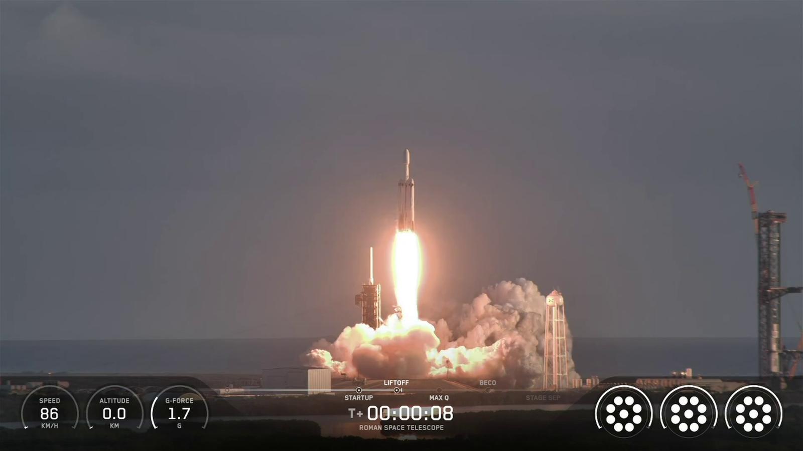 13 — счастливое число. Тяжелая ракета Falcon Heavy запустила новейший космический телескоп Nancy Grace Roman — сразу и с первой попытки