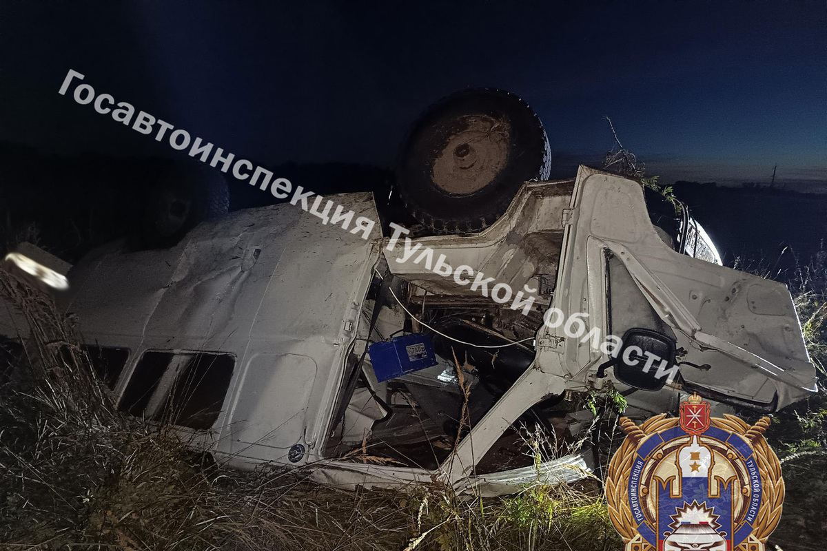 Пьяный водитель «УАЗ» опрокинулся с двумя детьми в кювет в под Кимовском