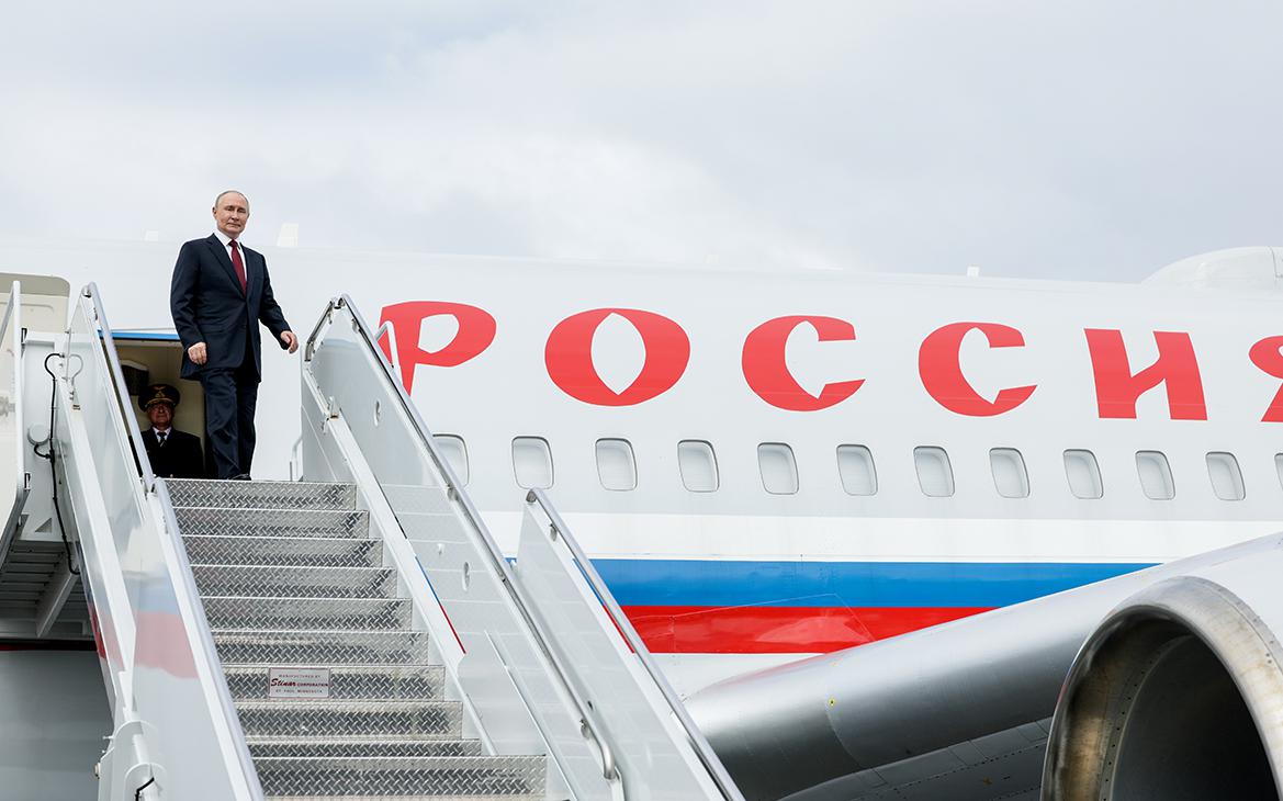 Путин прилетел в Бишкек на саммит ШОС