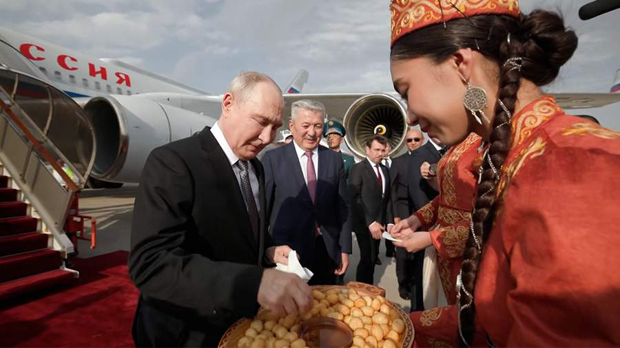 Путин прилетел в Киргизию для участия в саммите ШОС