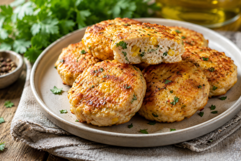 Куриные котлеты с кукурузой и сыром: сочныеи вкусные, можно жарить сразу или отправить в морозилку