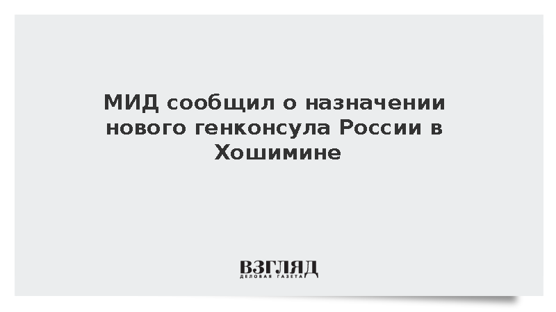 МИД: Мизонова стала новым генеральным консулом России во Вьетнаме