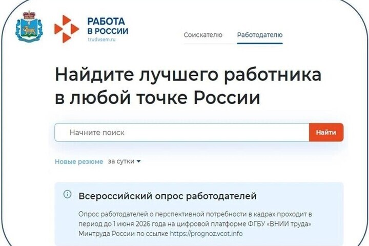 ЕЦП «Работа России»: работодателям доступен бесплатный инструмент для подбора персонала