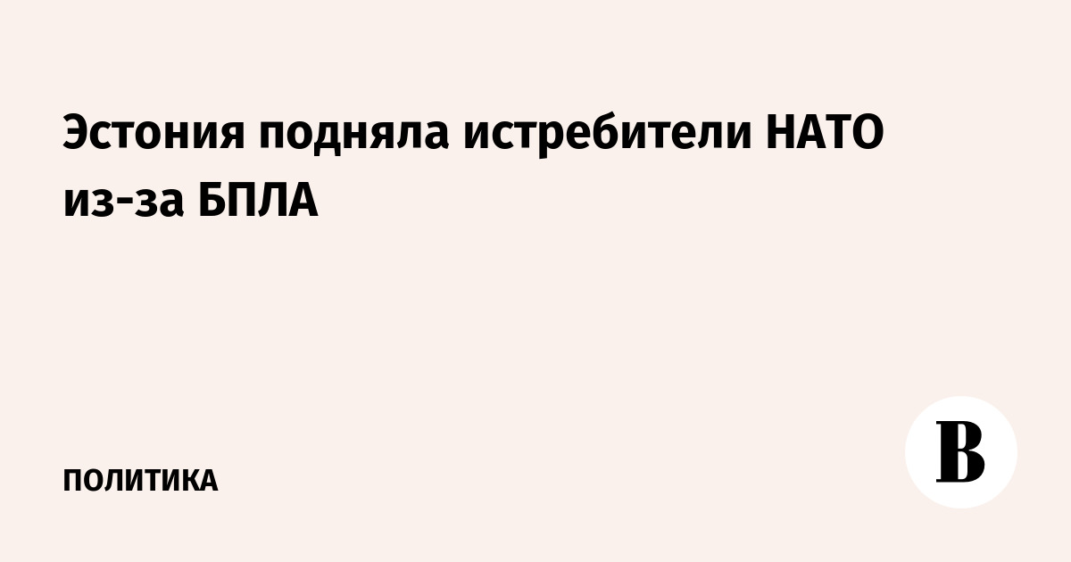 Эстония подняла истребители НАТО из-за БПЛА
