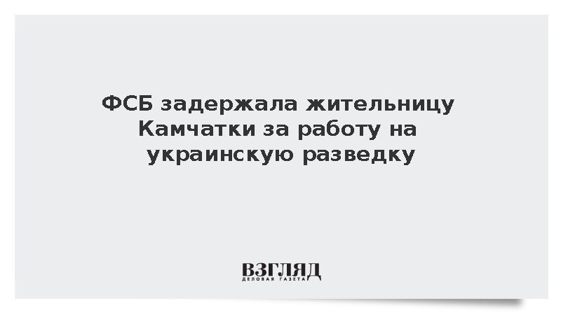 Сотрудники ФСБ задержали жительницу Камчатки по подозрению в госизмене