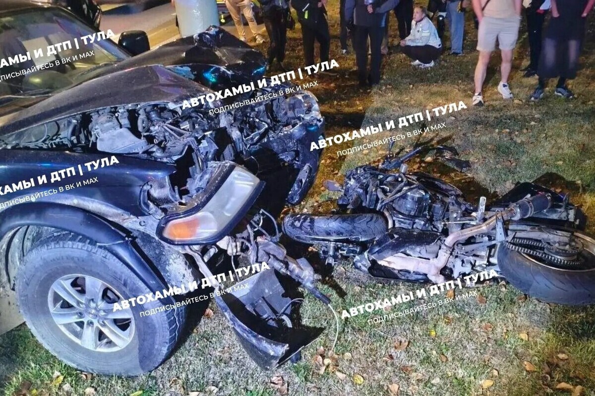 Мотоциклист разбился в ДТП на Октябрьской в Туле
