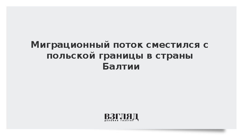 МВД Польши сообщило о перемещении нелегальных мигрантов на прибалтийские границы