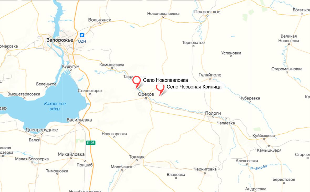 Российские войска заняли два села в Запорожской области