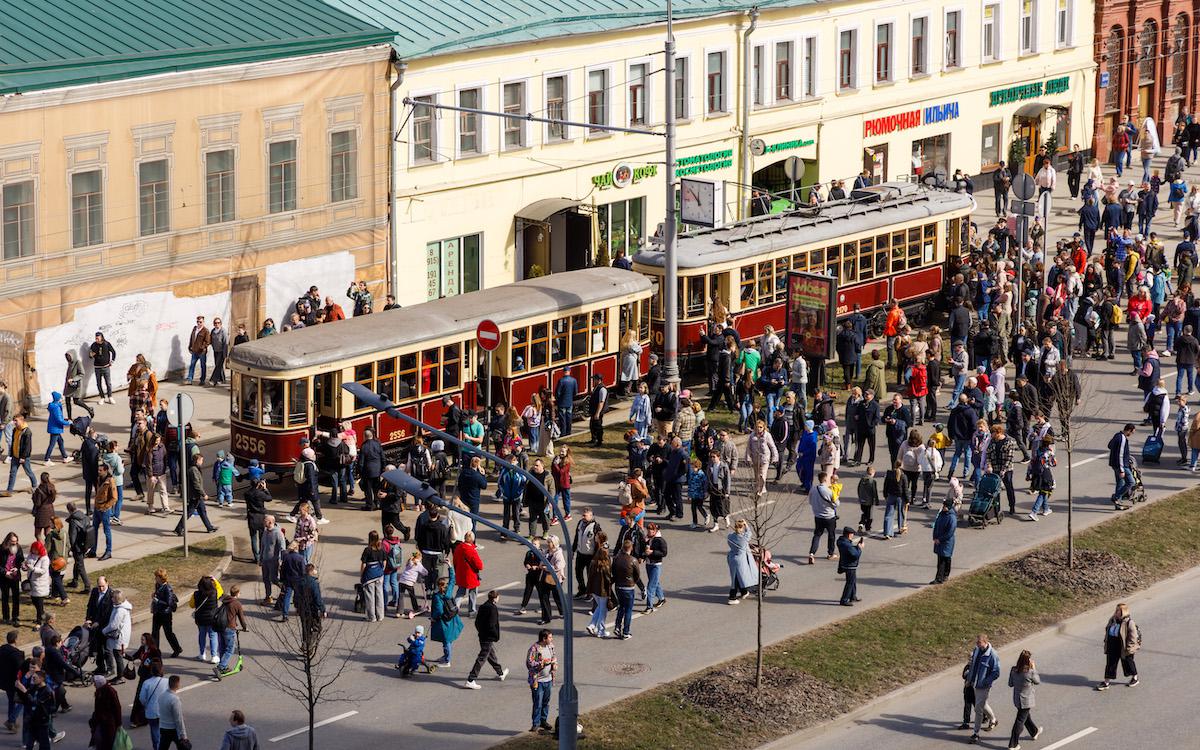 В честь Дня города в Москве пройдет третий за год парад ретротрамваев
