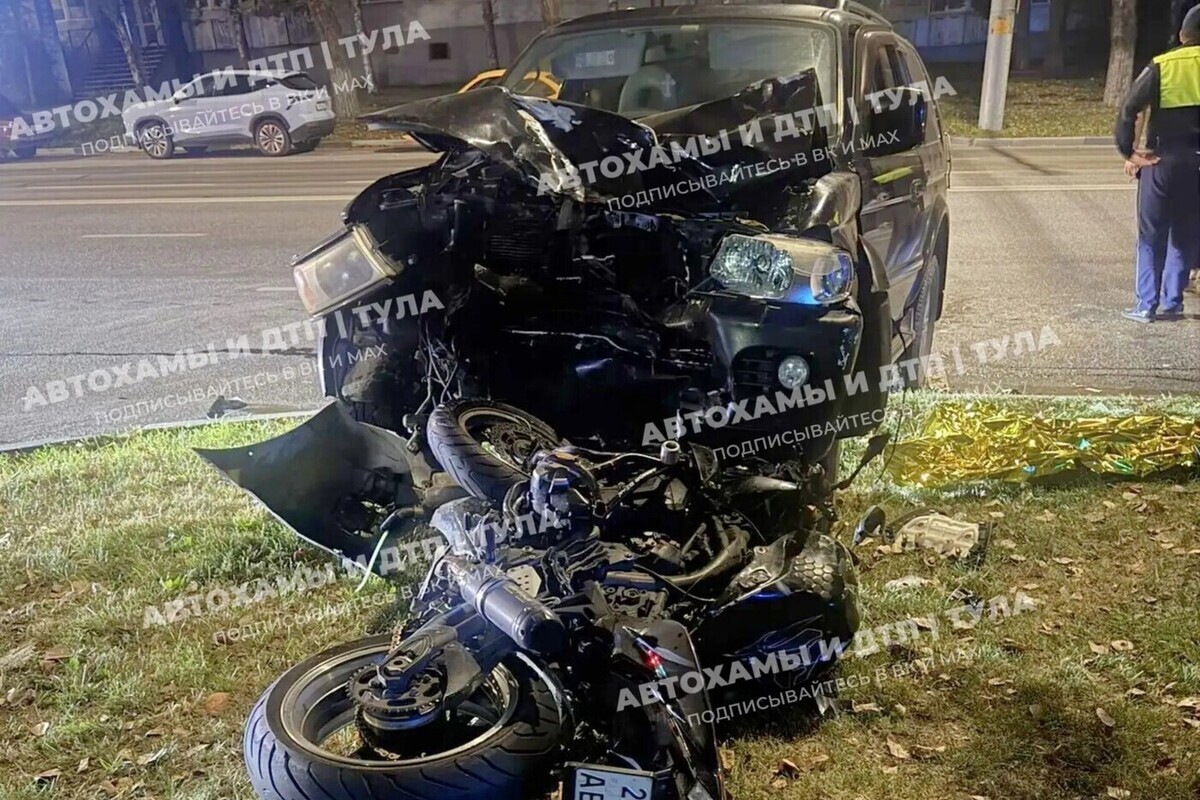 Появились подробности ДТП в Туле, где водитель Pajero убил мотоциклиста