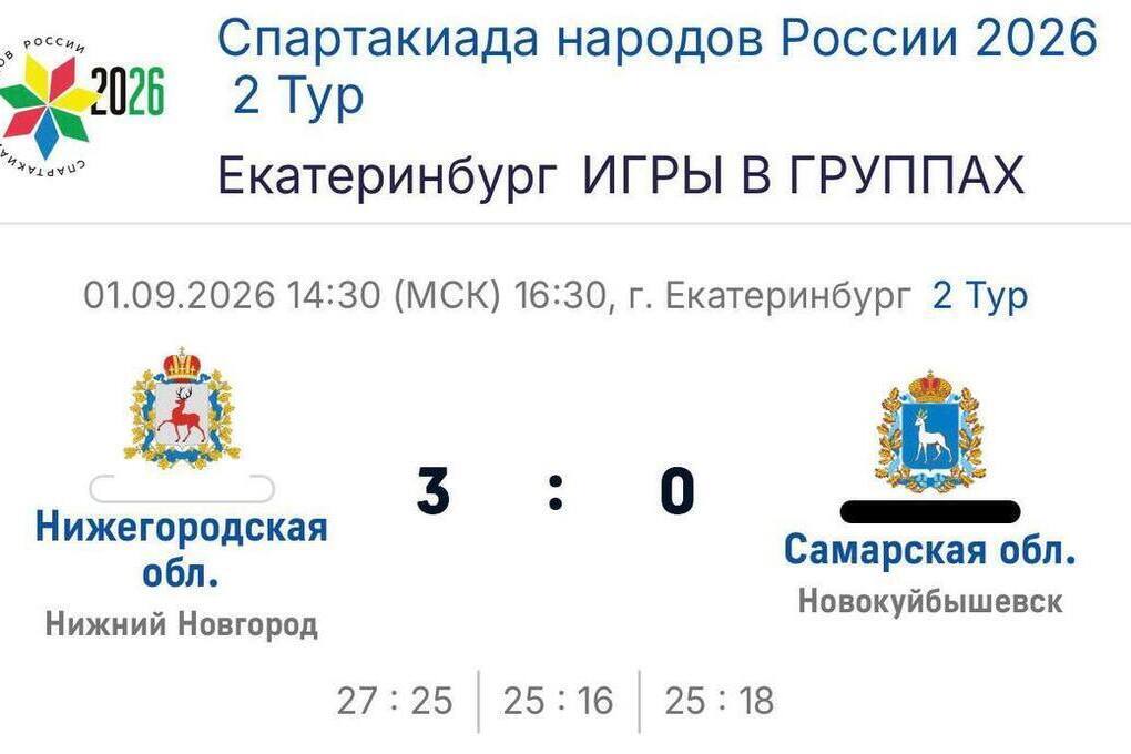 Нижегородцы зарабатывают первую победу на Спартакиаде