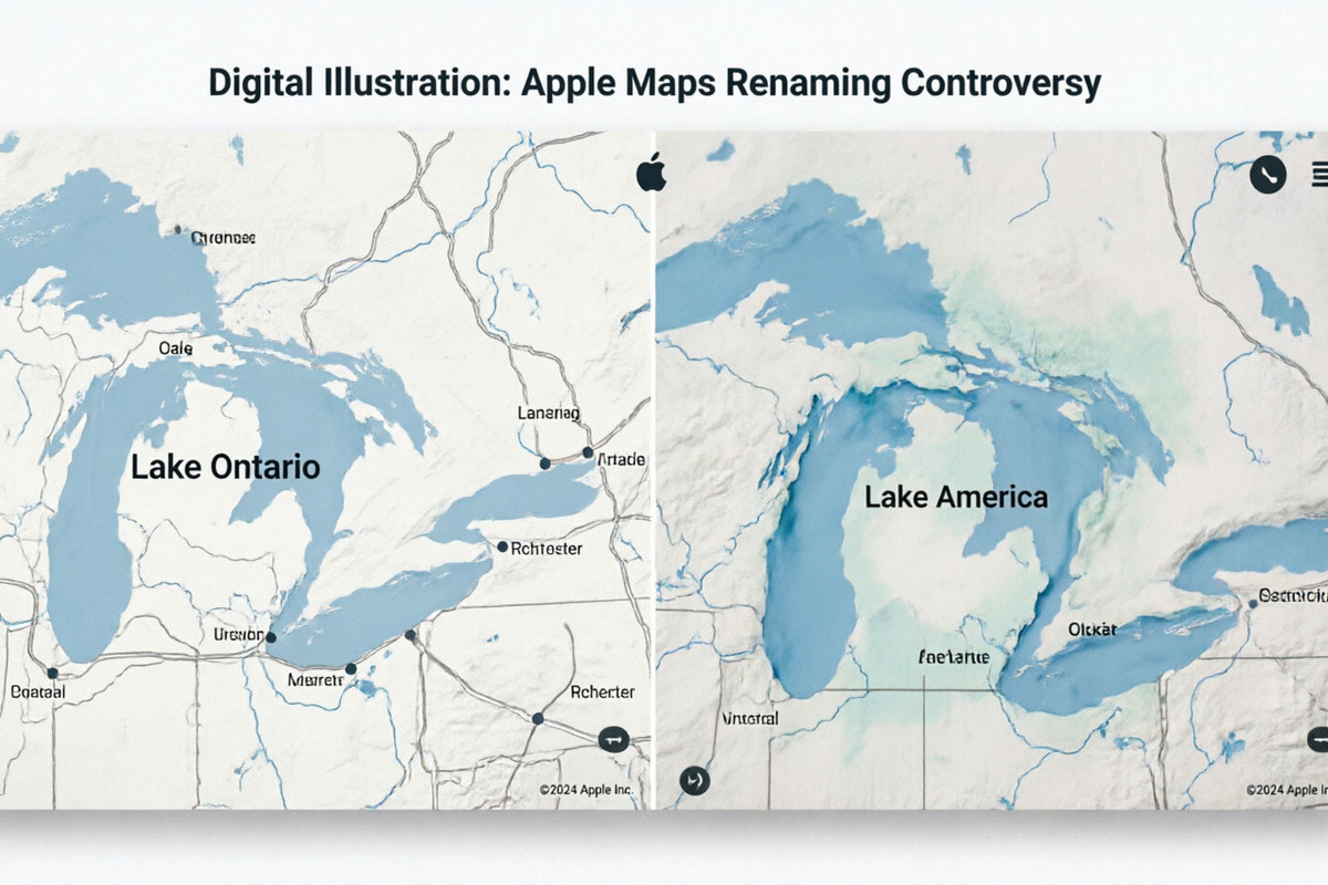 Apple изменила название озера Онтарио на «озеро Америка» для пользователей из США