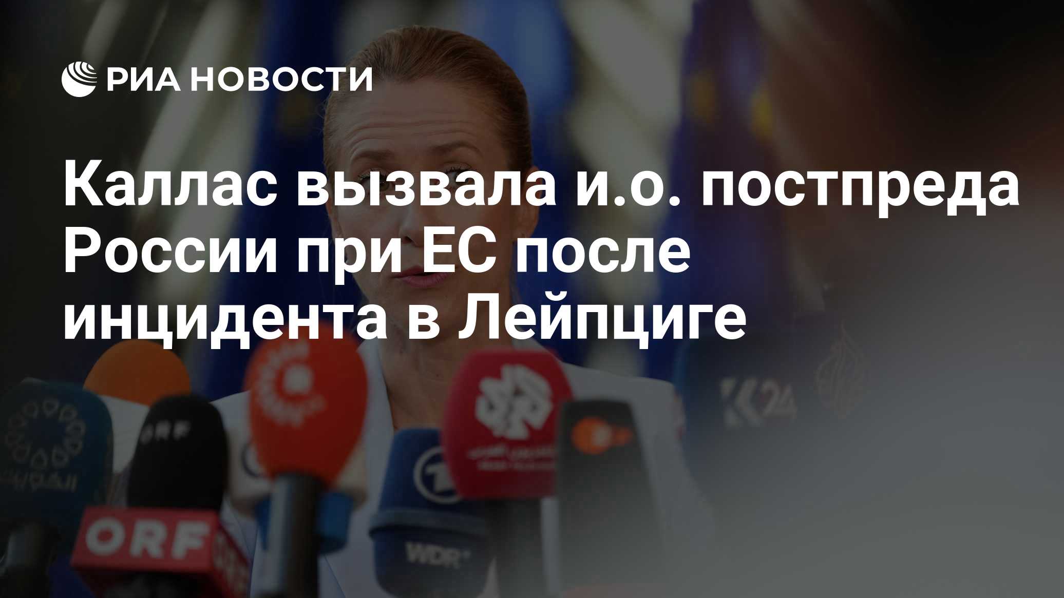 Каллас вызвала и.о. постпреда России при ЕС после инцидента в Лейпциге