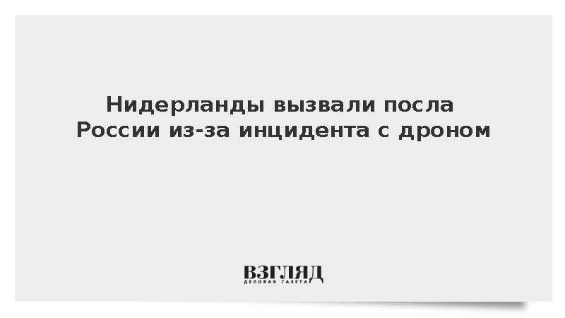 Глава МИД Нидерландов вызвал российского посла из-за дрона в Лейпциге