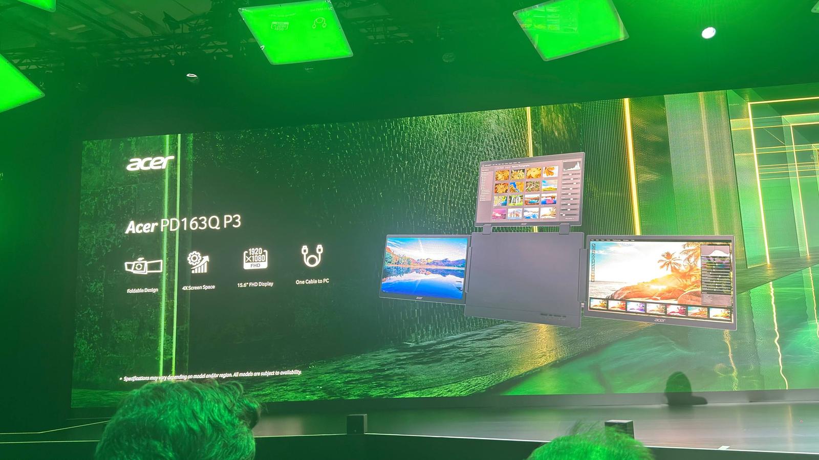 Четыре экрана вместо одного: представлен ноутбук Acer PD163Q P3