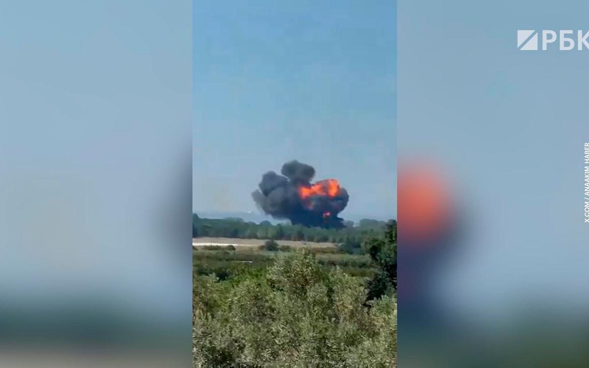 В Турции потерпел крушение истребитель F-16. Видео