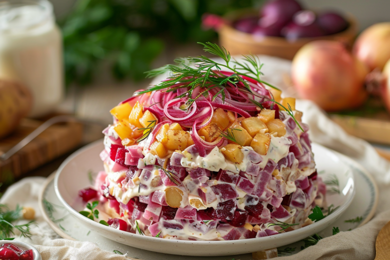 Беру свеклу и кусочек курицы — салат «Любовные грезы»: фантастическое сочетание, на замену шубе