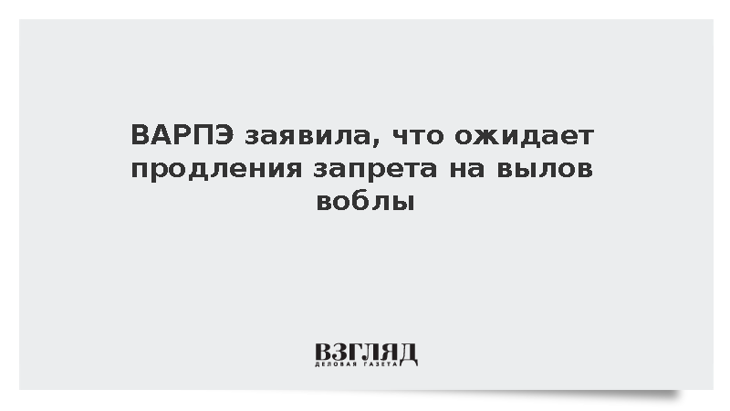 Глава ВАРПЭ Зверев: Популяция воблы в России остается критически низкой