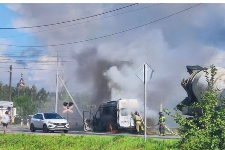 Возгорание автомобиля скорой помощи в Талдоме обошлось без жертв