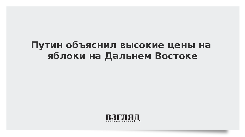 Путин назвал развитие теплиц способом снизить цены на Дальнем Востоке