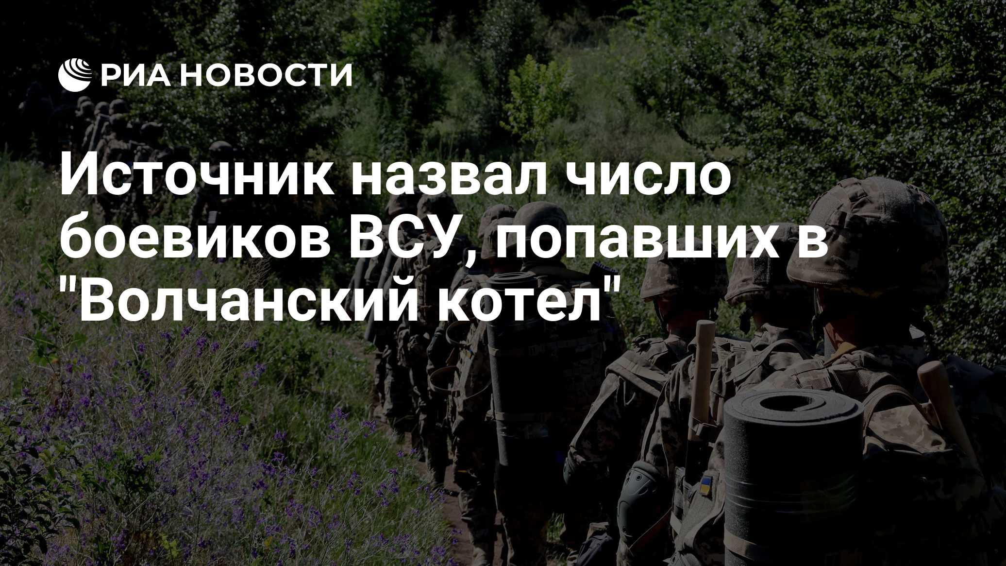Источник назвал число боевиков ВСУ, попавших в "Волчанский котел"
