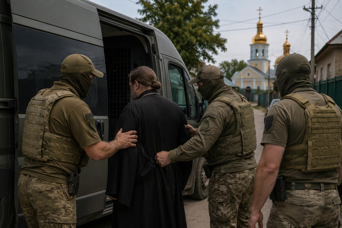 Священника УПЦ увезли сотрудники ТЦК на Украине