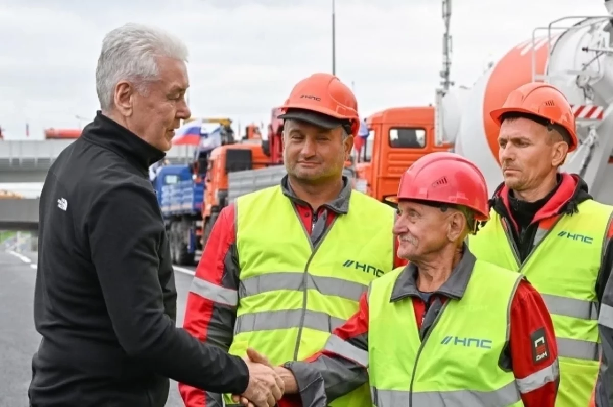 Сергей Собянин открыл новый участок Московского скоростного диаметра
