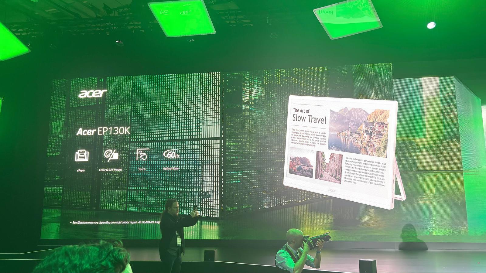 Монитор «как электронная книга» — представлен Acer EP130K с разрешением 3200×2400