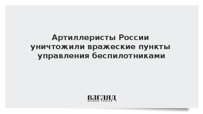 ВС России уничтожили пункты управления украинскими БПЛА на двух направлениях