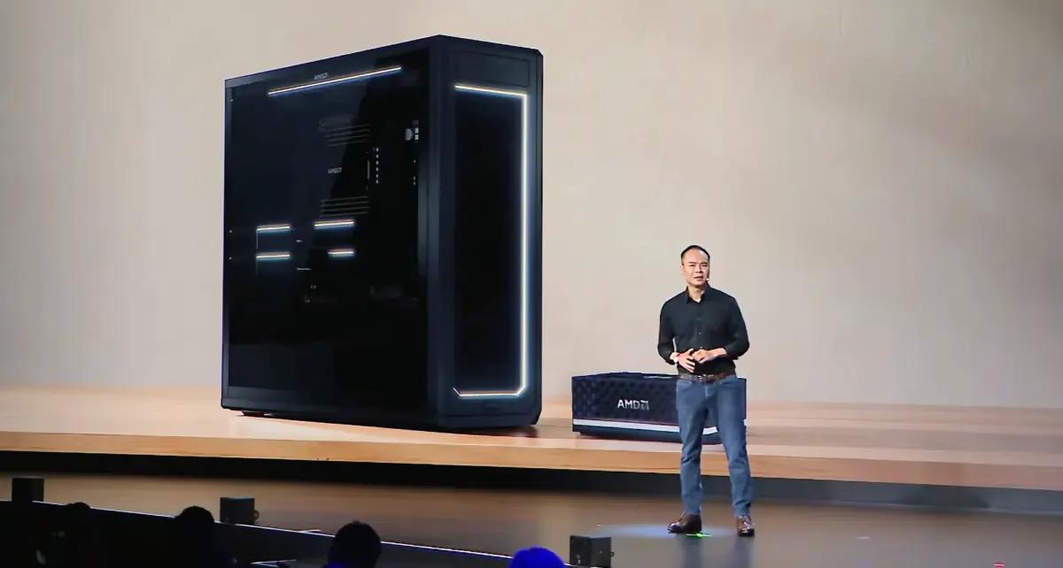 AMD представила настольный ПК Threadripper Halo Station с 96-ядерным CPU и двумя ИИ-ускорителями