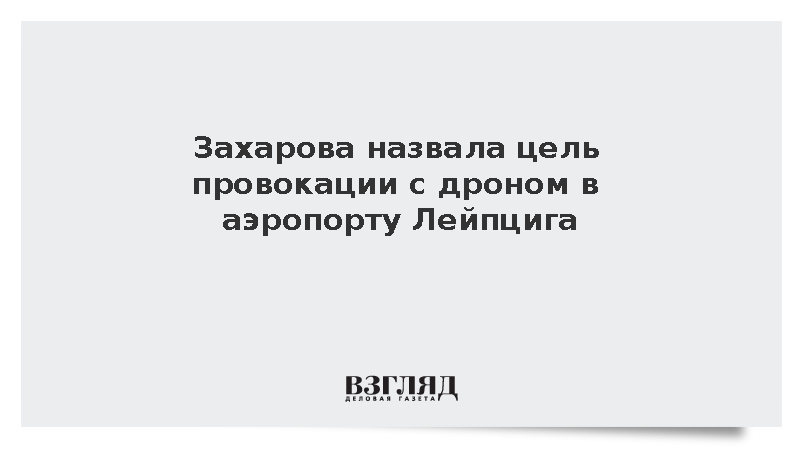 МИД: Провокация в аэропорту Лейпцига нацелена на срыв выборов в Госдуму в ФРГ