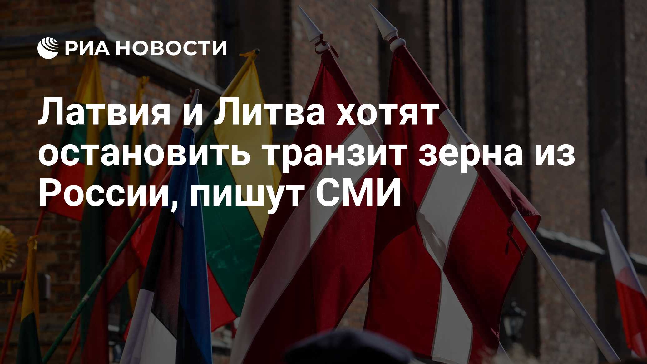 Латвия и Литва хотят остановить транзит зерна из России, пишет Reuters