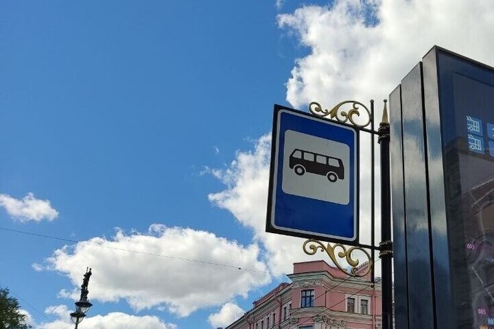 Кроссовер вылетел на тротуар и врезался в остановку на Невском проспекте